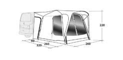 Outwell Milestone Shade Air Drive Away Awning -Fiama Camping Shop 111093 milestone shade air drawing perspective 2