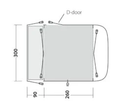 Outwell Newburg 260 Drive Away Awning -Fiama Camping Shop 111102 newburg 260 drawing floorplan3