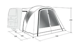 Outwell Lakecrest Drive Away Awning 32 Outwell Lakecrest Drive Away Awning -Fiama Camping Shop 111166 lakecrest drawing perspective2