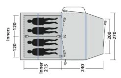 Outwell Rosedale 4PA Air Tent 17 Outwell Rosedale 4PA Air Tent -Fiama Camping Shop 111178 rosedale 4pa drawing floorplan3