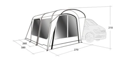Outwell Wolfburg 380 Drive Away Air Awning -Fiama Camping Shop 111247v22 061 720