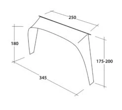 Outwell Lounge Vehicle Connector L -Fiama Camping Shop 111356 lounge vehicle connector l drawing perspective2