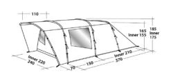 Easy Camp Palmdale 400 Tent -Fiama Camping Shop 120368 palmdale 400 drawing perspective 2