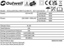 Outwell ECOcool 24 Ltr Slate Grey Coolbox 12v & 230v -Fiama Camping Shop 590173 ecocool slate grey 24 12v 230v feature photo9 1