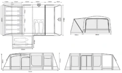 Outdoor Revolution Airedale 6.0SE Air Tent 25 Outdoor Revolution Airedale 6.0SE Air Tent -Fiama Camping Shop airedale 6se floorplan