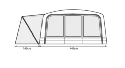 Outdoor Revolution Airedale 7.0SE Including Footprint & Lounge Liner -Fiama Camping Shop airedale 7se floorplan 3
