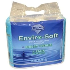 Blue Diamond Enviro-Soft Premium Toilet Tissue 4 Pack -Fiama Camping Shop bd205 1
