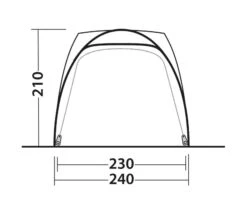 Outwell Beachcrest Driveaway Awning -Fiama Camping Shop beachcrest size guide