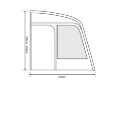 Outdoor Revolution Eden Air 260 Caravan Awning -Fiama Camping Shop eden air 260 3
