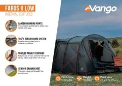 Vango Faros II Low Drive Away Awning -Fiama Camping Shop faros ii low2 1
