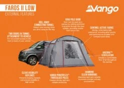 Vango Faros II Low Drive Away Awning -Fiama Camping Shop faros ii low 1