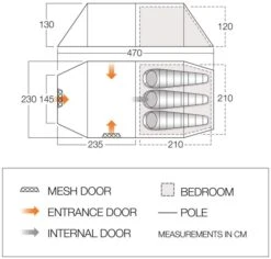Vango Kibale 350 Tent -Fiama Camping Shop kibale 1