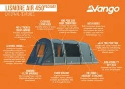 Vango Lismore Air 450 Tent Package -Fiama Camping Shop lismore air 450 package medium