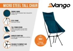 Vango Micro Steel Tall Chair -Fiama Camping Shop micro steel tall infographic low res