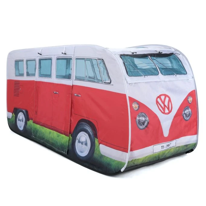 Volkswagen VW Campervan Kids Red Pop Up Tent 1 Volkswagen VW Campervan Kids Red Pop Up Tent