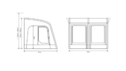 Outdoor Revolution Sportlite Caravan/Motorhome Air 320L Awning 29 Outdoor Revolution Sportlite Caravan/Motorhome Air 320L Awning -Fiama Camping Shop orca1001 floorplan