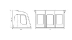 Outdoor Revolution Sportlite Air 400 Awning 25 Outdoor Revolution Sportlite Air 400 Awning -Fiama Camping Shop orca1010 whitebackground florrplan