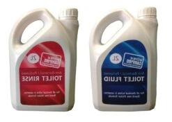 WoC Blue 2 Ltr & Pink 2 Ltr Toilet Fluid Package -Fiama Camping Shop package 2 1 1