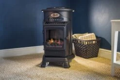 Indoor Gas Heater Log Set -Fiama Camping Shop provence lifestyle matt black log set img 3032