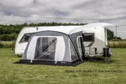 Sunncamp Swift Air 260 SC Caravan Awning -Fiama Camping Shop swift air 325 sc with optional buckle fit side sun canopy 1