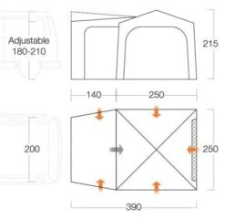 Vango Tailgate Hub Low Awning -Fiama Camping Shop tailgate hub lowmain1