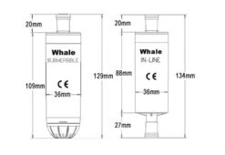 Whale Hi-Flow Submersible Pump - GP1652 -Fiama Camping Shop whale premium sub pump diagram 1